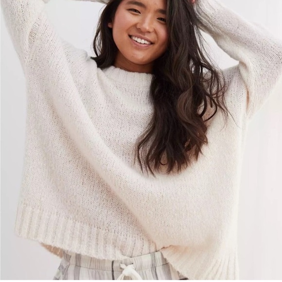 Plus Size Aerie Buttercream Crew Neck Sweater - Picture 1 of 6